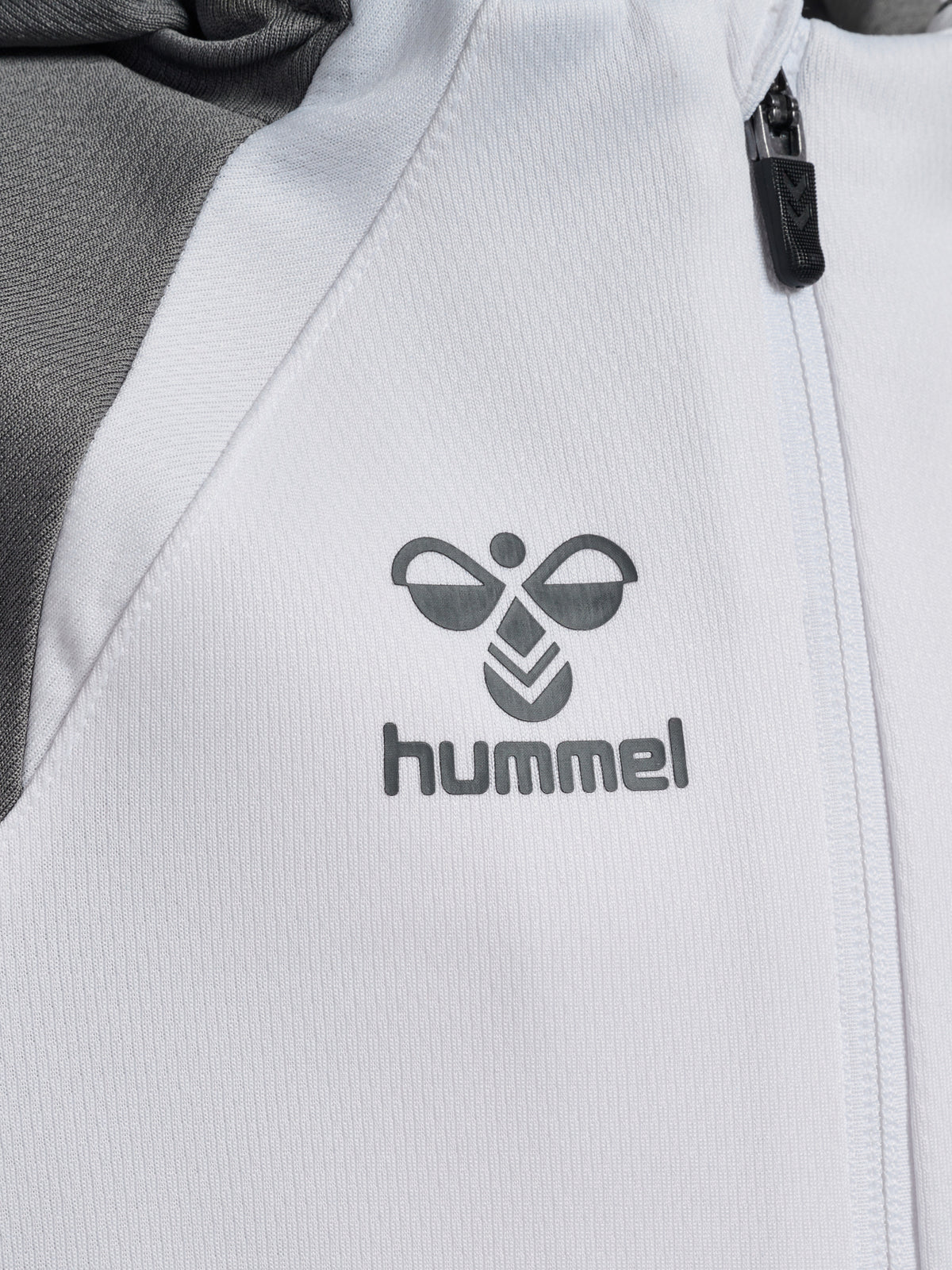 HUMMEL Lead 2.0 Zip Hoodie Kind (white/steel gray)