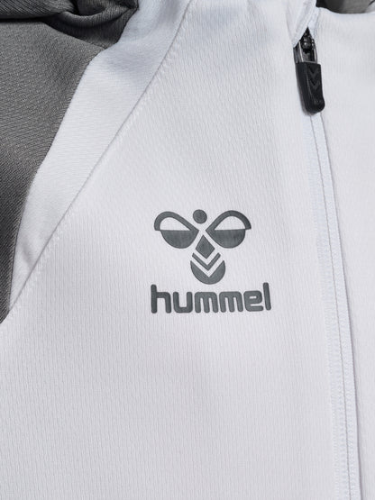 HUMMEL Lead 2.0 Zip Hoodie Kind (white/steel gray)