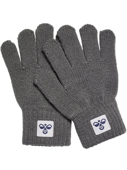 HUMMEL Knit Gloves 2-Pack Kind (dark gull gray)