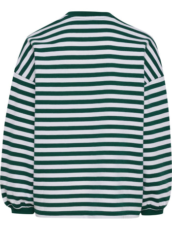 HUMMEL Geggo Stripe Sweatshirt Kind (forest biome)