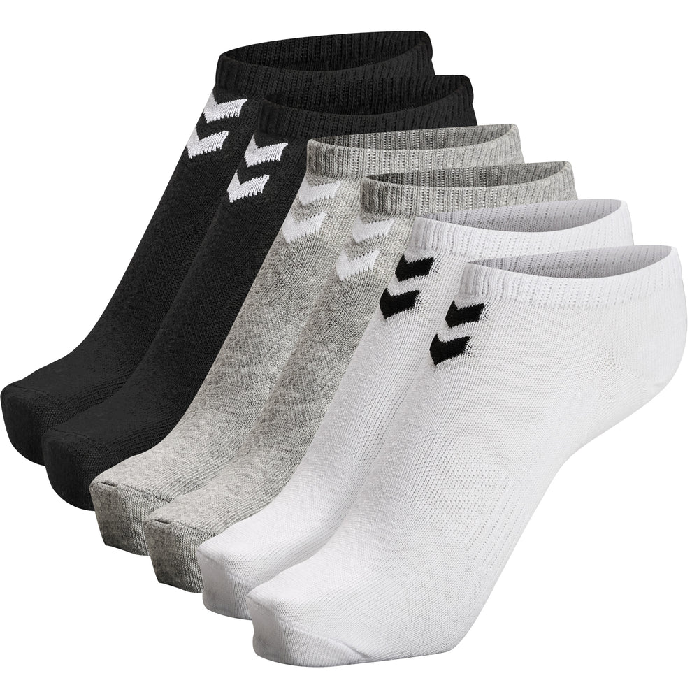 HUMMEL Chevron 6-Pack Ankle Socks (black/white/grey)