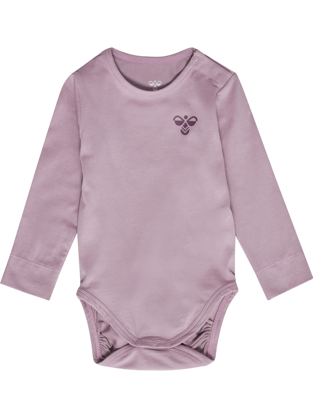 HUMMEL Mini 2-Pack Body L/S Kind (black plum/sea fog)