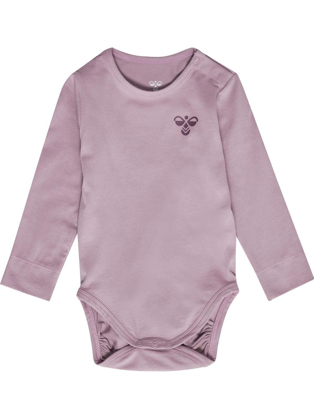 HUMMEL Mini 2-Pack Body L/S Kind (black plum/sea fog)