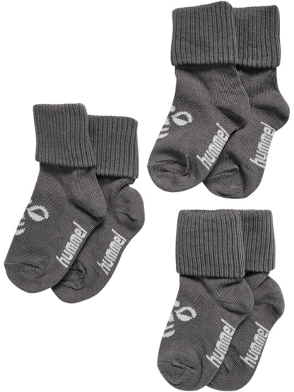 HUMMEL Mini Bee 3-Pack Sock Kind (dark gull gray)