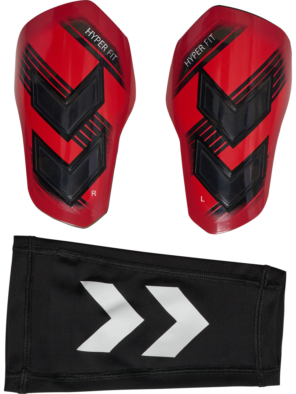 HUMMEL Shin Guards Hyper Fit (poppy red/transparent)