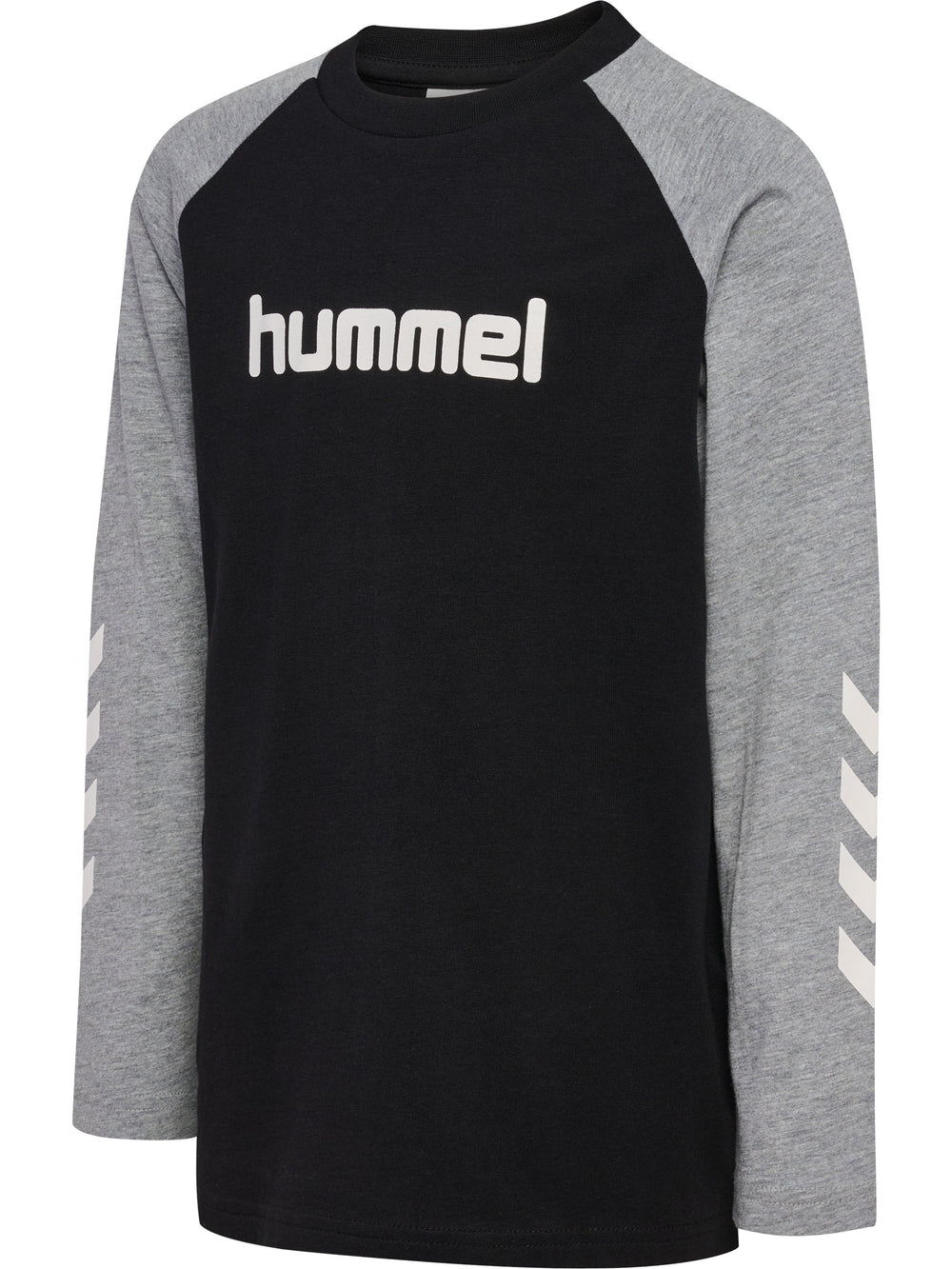 HUMMEL Logo T-Shirt L/S Kind (black/grey melange)