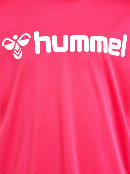 HUMMEL Logo Jersey S/S Kind (raspberry sorbet)