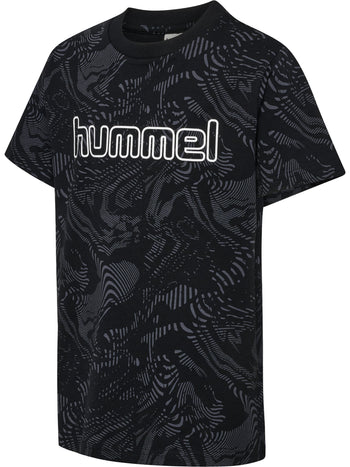 HUMMEL AOP Logo T-Shirt Kind (black)