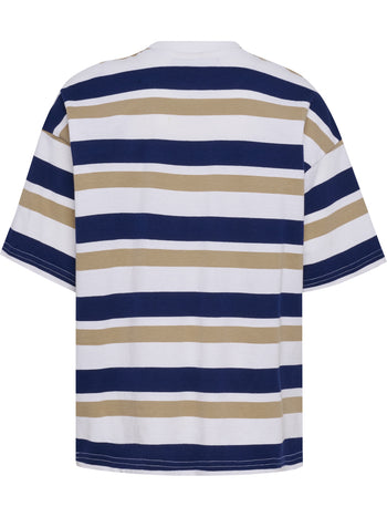 HUMMEL Silly S/S Boxy T-Shirt Stripe Kind (medieval blue)