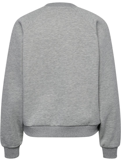 HUMMEL Keeper Boxy Graphic Crewneck Damen (light grey melange/dress blues)