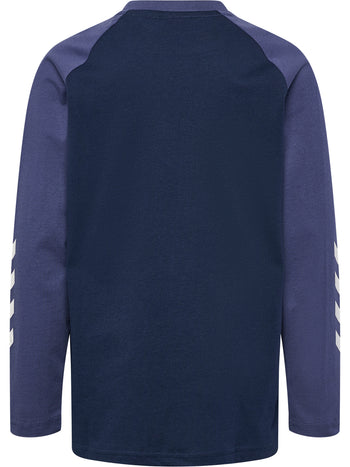 HUMMEL Logo T-Shirt L/S Kind (dress blues/blue indigo)