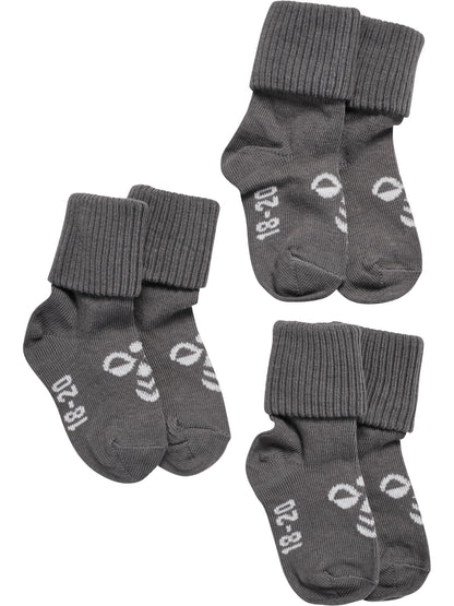 HUMMEL Mini Bee 3-Pack Sock Kind (dark gull gray)