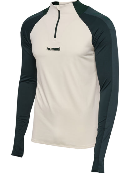 HUMMEL BLAZE27 Pro Training Half Zip (buttercream/darkest spruce)
