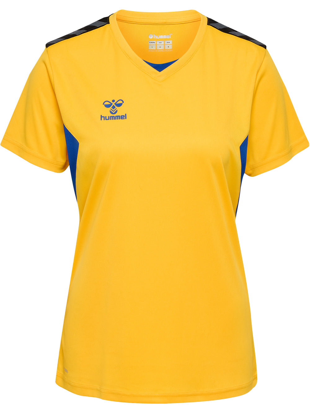 HUMMEL Authentic PL Jersey S/S Damen (sports yellow/true blue)