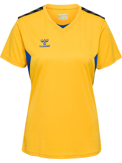 HUMMEL Authentic PL Jersey S/S Damen (sports yellow/true blue)