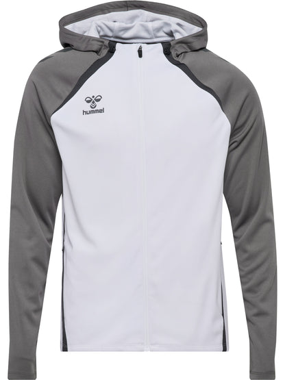 HUMMEL Lead 2.0 Zip Hoodie (white/steel gray)