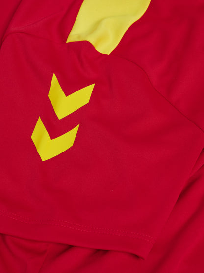 HUMMEL Essential 2.0 Jersey S/S Damen (true red/blazing yellow)