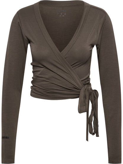 HUMMEL Soft Wrap Blouse Damen (major brown)