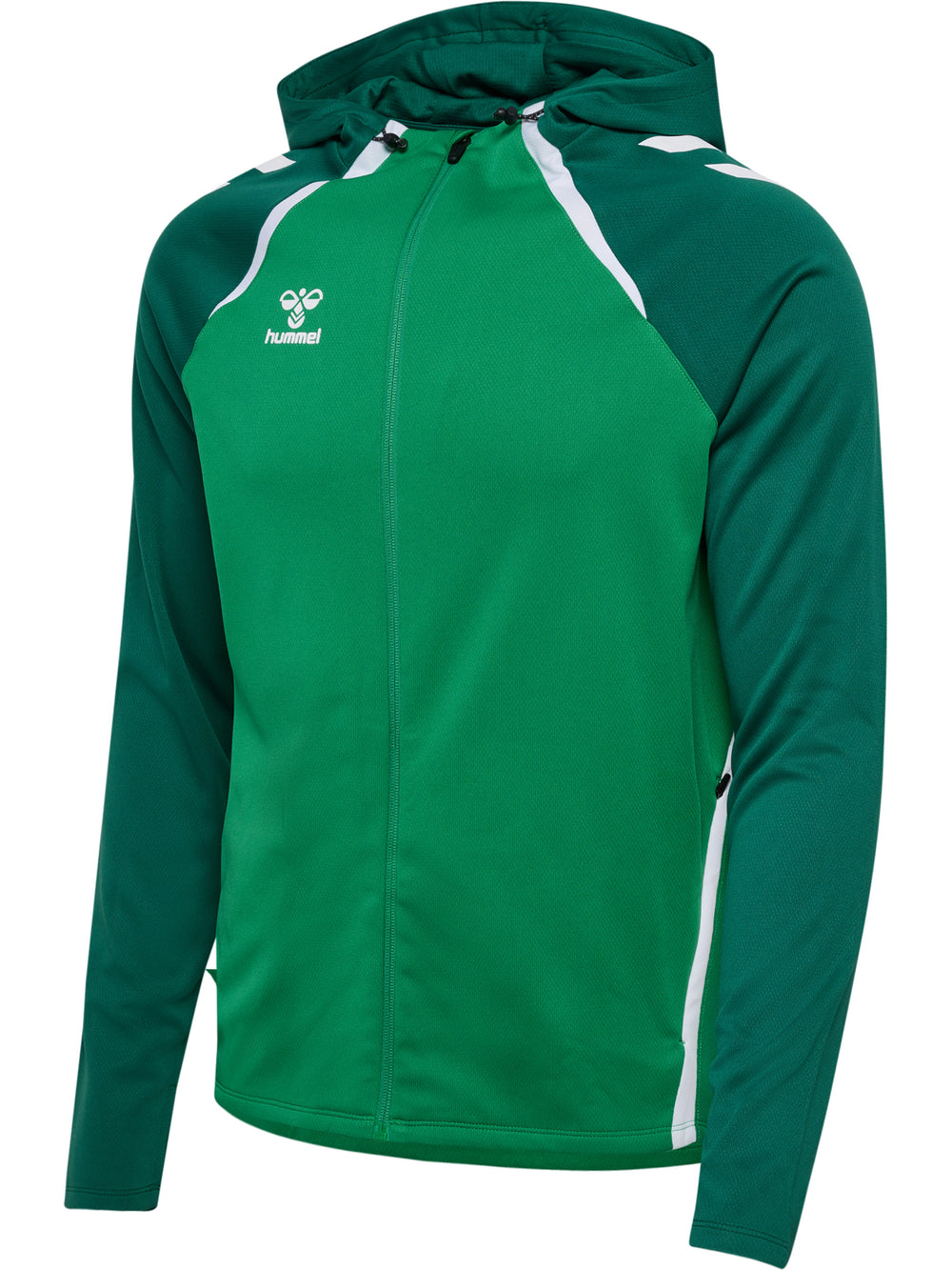HUMMEL Lead 2.0 Zip Hoodie (jelly bean/evergreen)
