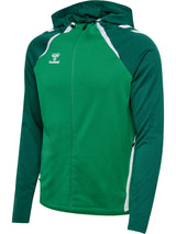 HUMMEL Lead 2.0 Zip Hoodie (jelly bean/evergreen)