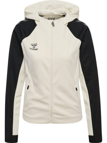 HUMMEL Cima 2.0 Zip Hoodie Damen (marshmallow/black)