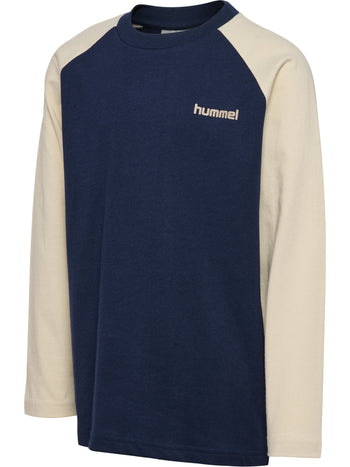 HUMMEL Loose Graphic T-Shirt L/S Kind (dress blues)