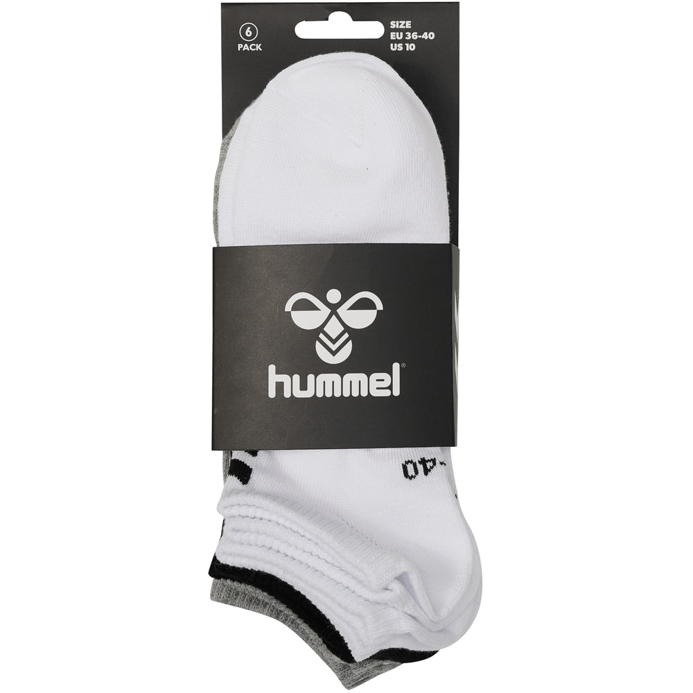 HUMMEL Chevron 6-Pack Ankle Socks (black/white/grey)