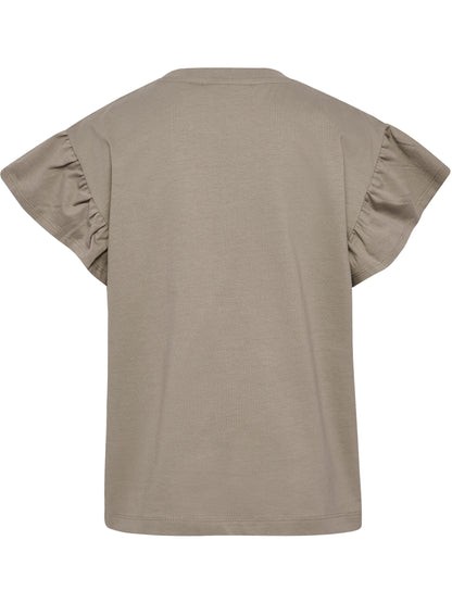 HUMMEL Ruffle T-Shirt Ss Big Bee Kind (rock ridge)