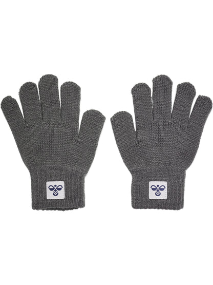 HUMMEL Knit Gloves 2-Pack Kind (dark gull gray)