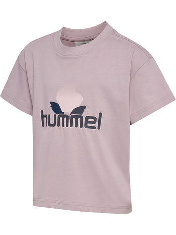 HUMMEL Boxy Graphic T-Shirt S/S Kind (sea fog)