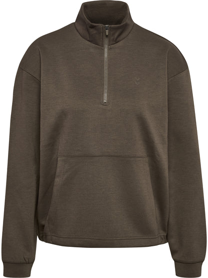 HUMMEL Yoga Soft Halfzip Jacket Damen (major brown)
