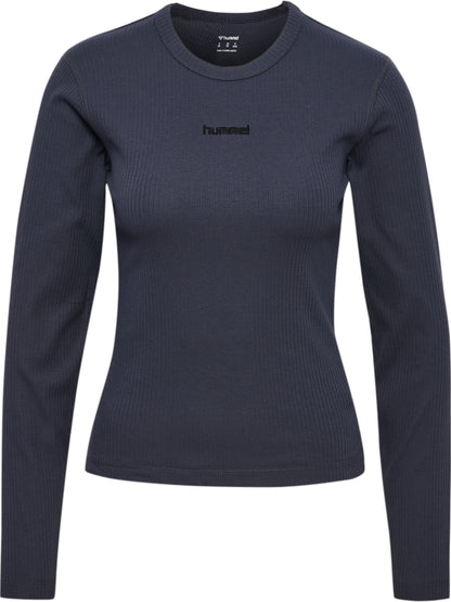 HUMMEL Foundation Rib T-Shirt L/S Damen (ebony)
