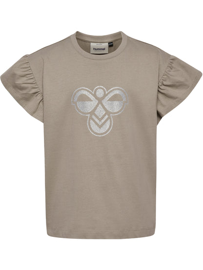 HUMMEL Ruffle T-Shirt Ss Big Bee Kind (rock ridge)