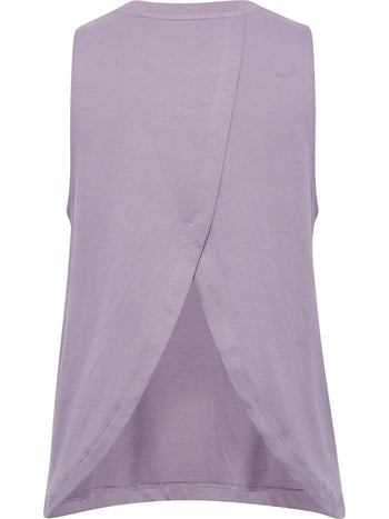 HUMMEL Soft Open Back Top Damen (gray ridge)