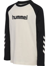 HUMMEL Logo T-Shirt L/S Kind (marshmallow/black)