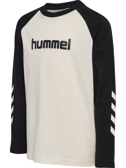 HUMMEL Logo T-Shirt L/S Kind (marshmallow/black)