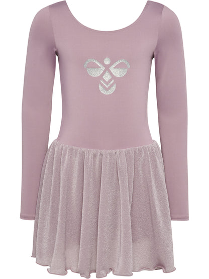HUMMEL Glitter Tights Gymsuit L/S Kind (sea fog)