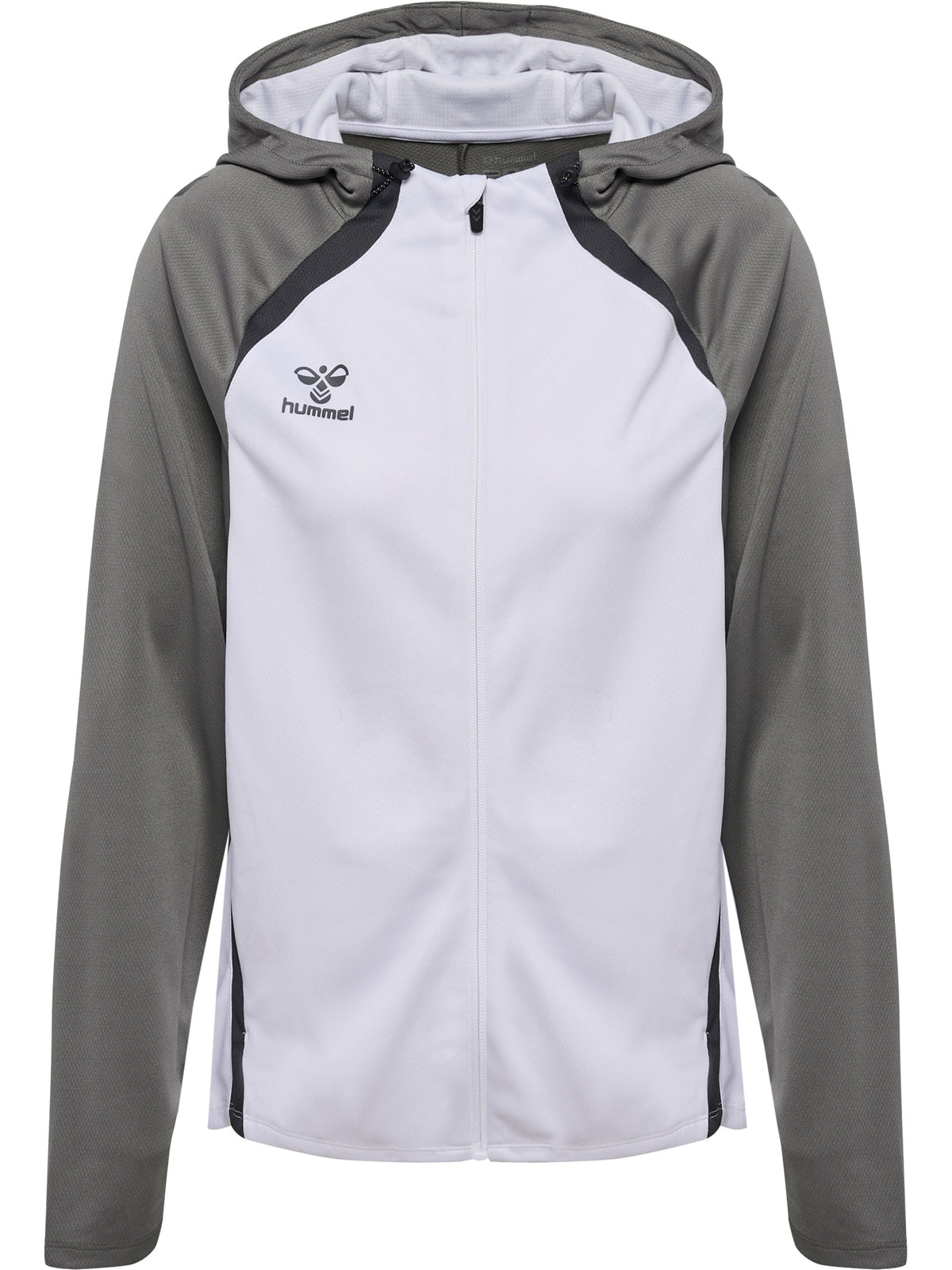 HUMMEL Lead 2.0 Zip Hoodie Damen (white/steel gray)