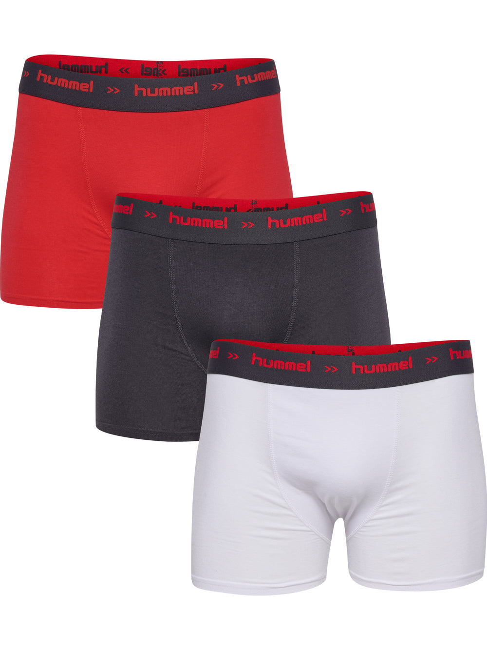 HUMMEL Rise 3-Pack Boxers (nine iron/white/true red)