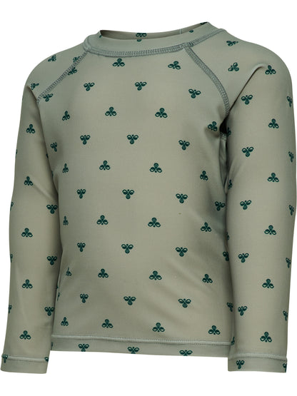 HUMMEL Mini Bee AOP Swim T-Shirt L/S Kind (shadow)