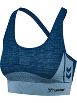 HUMMEL Clea Seamless Sports Top Damen (navy peony/faded denim)