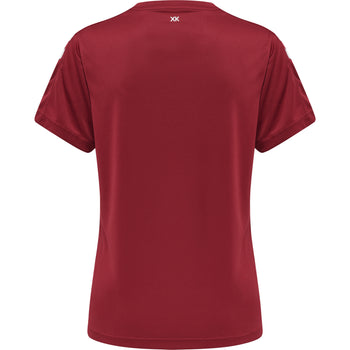 HUMMEL Core XK Poly Jersey S/S Damen (maroon)