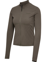 HUMMEL Prima Rib Zip Blouse Damen (major brown)