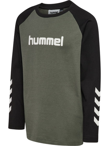 HUMMEL Logo T-Shirt L/S Kind (castor gray)
