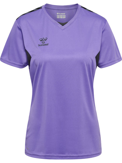 HUMMEL Authentic PL Jersey S/S Damen (dahlia purple/asphalt)