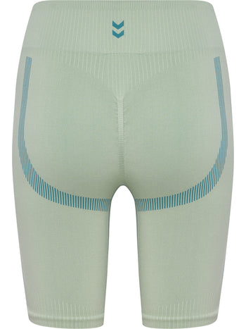 HUMMEL Hiit Seamless Short Tights Damen (frosty green)