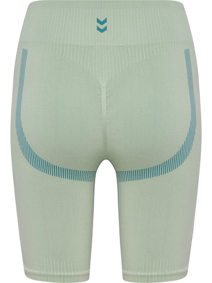 HUMMEL Hiit Seamless Short Tights Damen (frosty green)