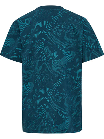 HUMMEL AOP Logo T-Shirt Kind (reflecting pond)