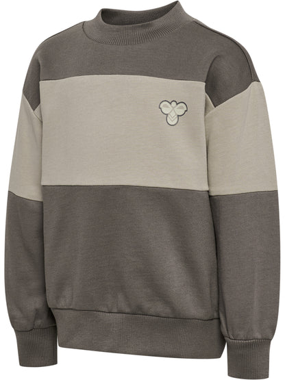 HUMMEL Mini Loose Block Sweatshirt Kind (dark gull gray)