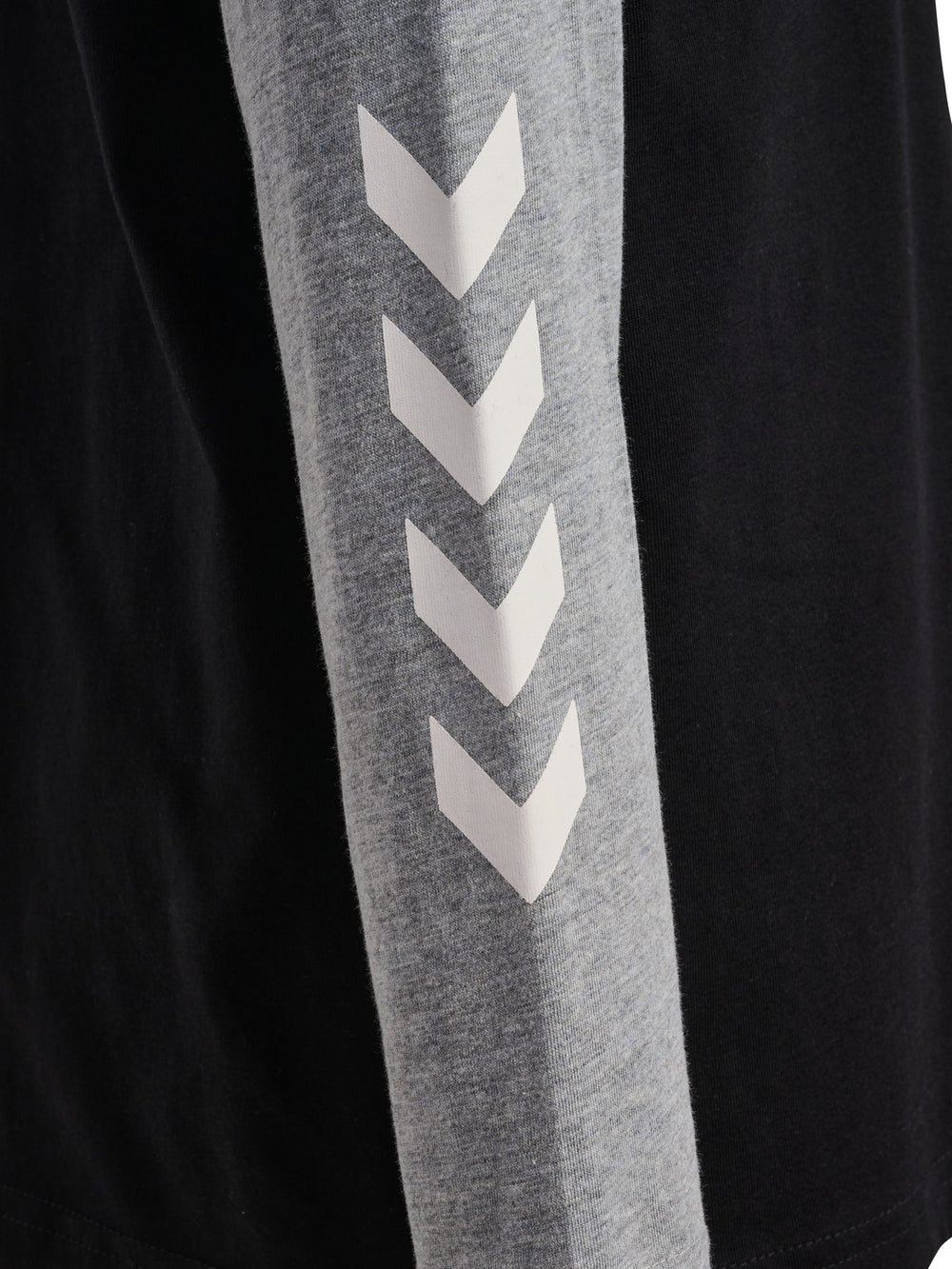 HUMMEL Logo T-Shirt L/S Kind (black/grey melange)